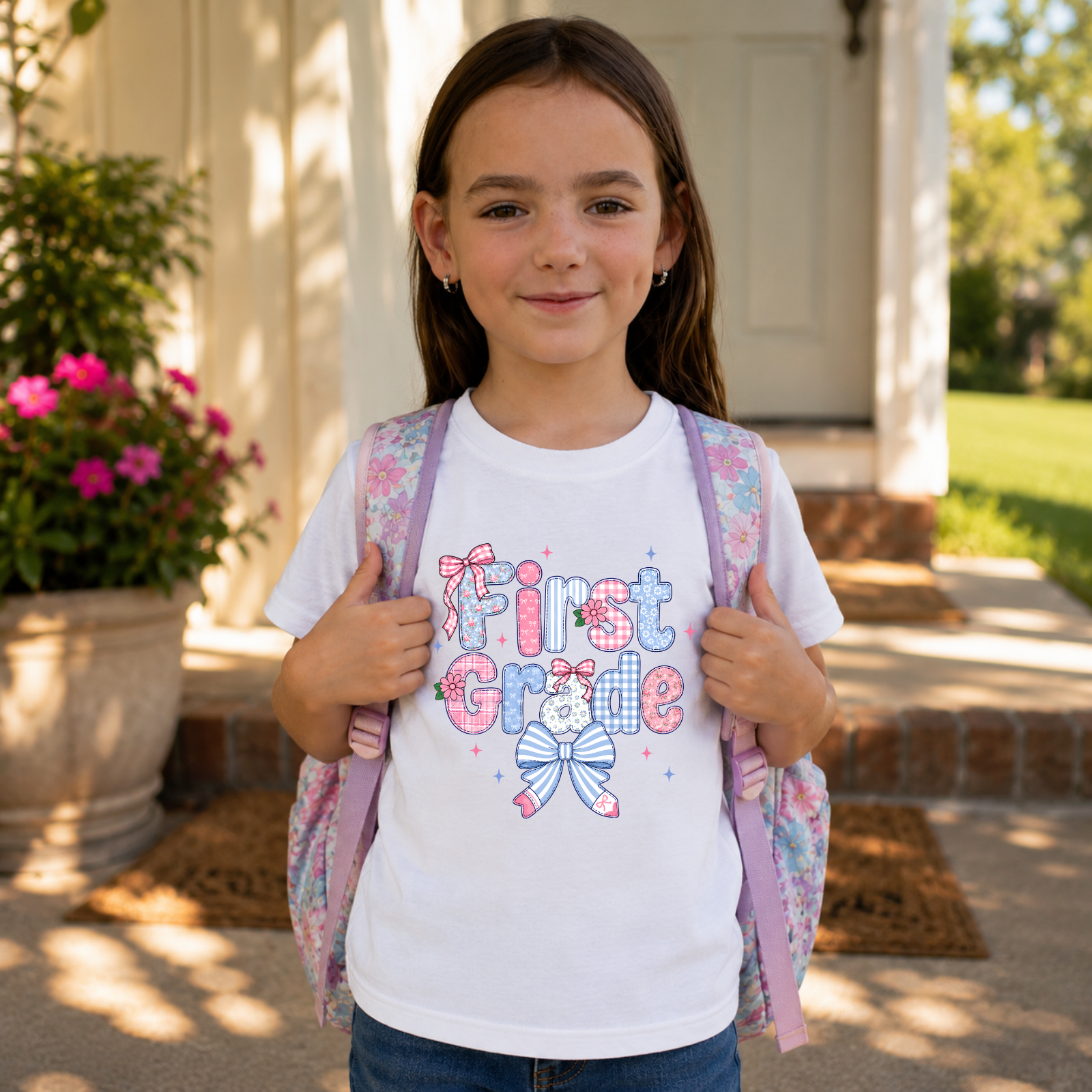 First Grade Patchwork Coquette T-Shirt
